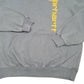 Mens Grey Carhartt Spellout Workwear Hoodie Jumper