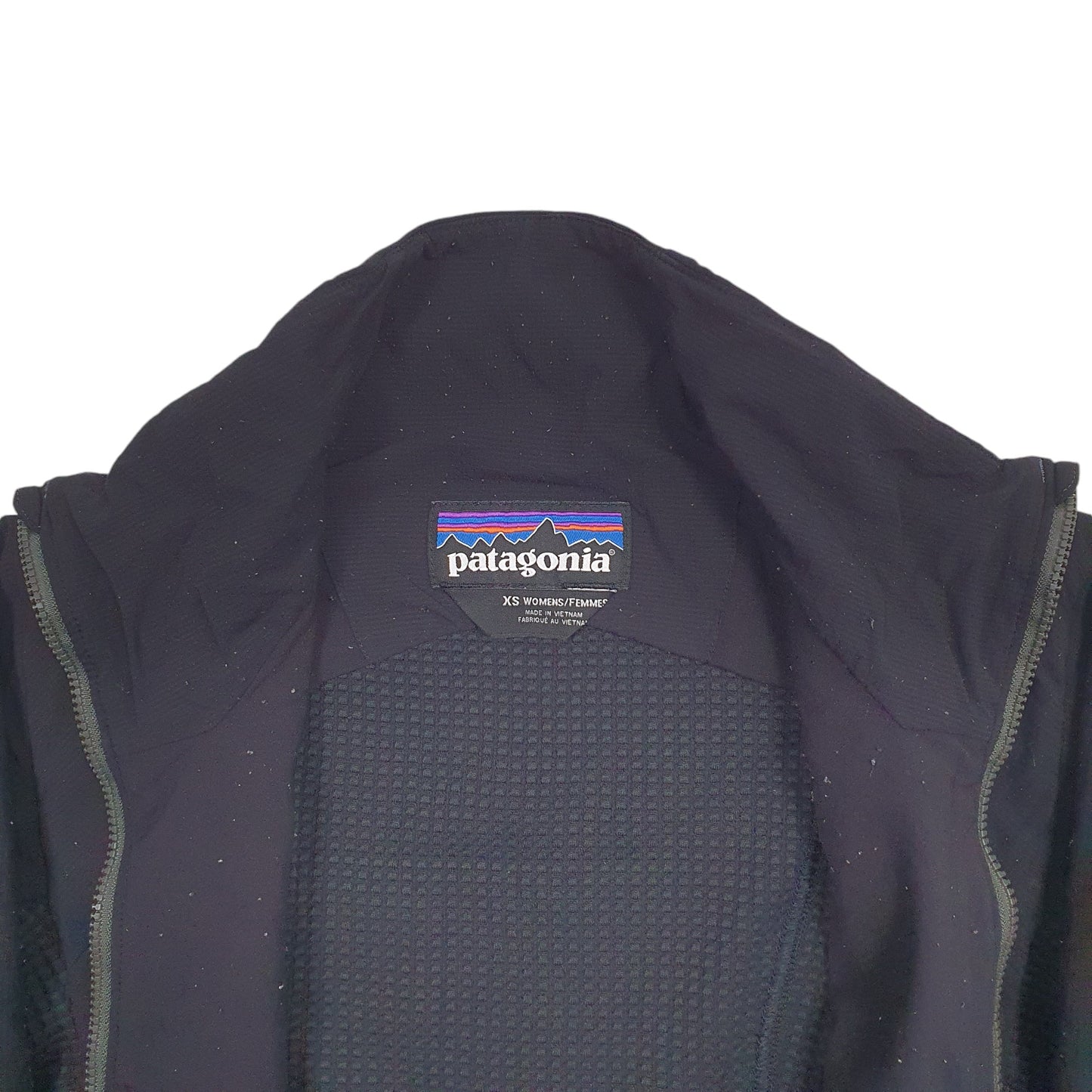 Womens Black Patagonia R2 Lined Thermal Full Zip Jumper