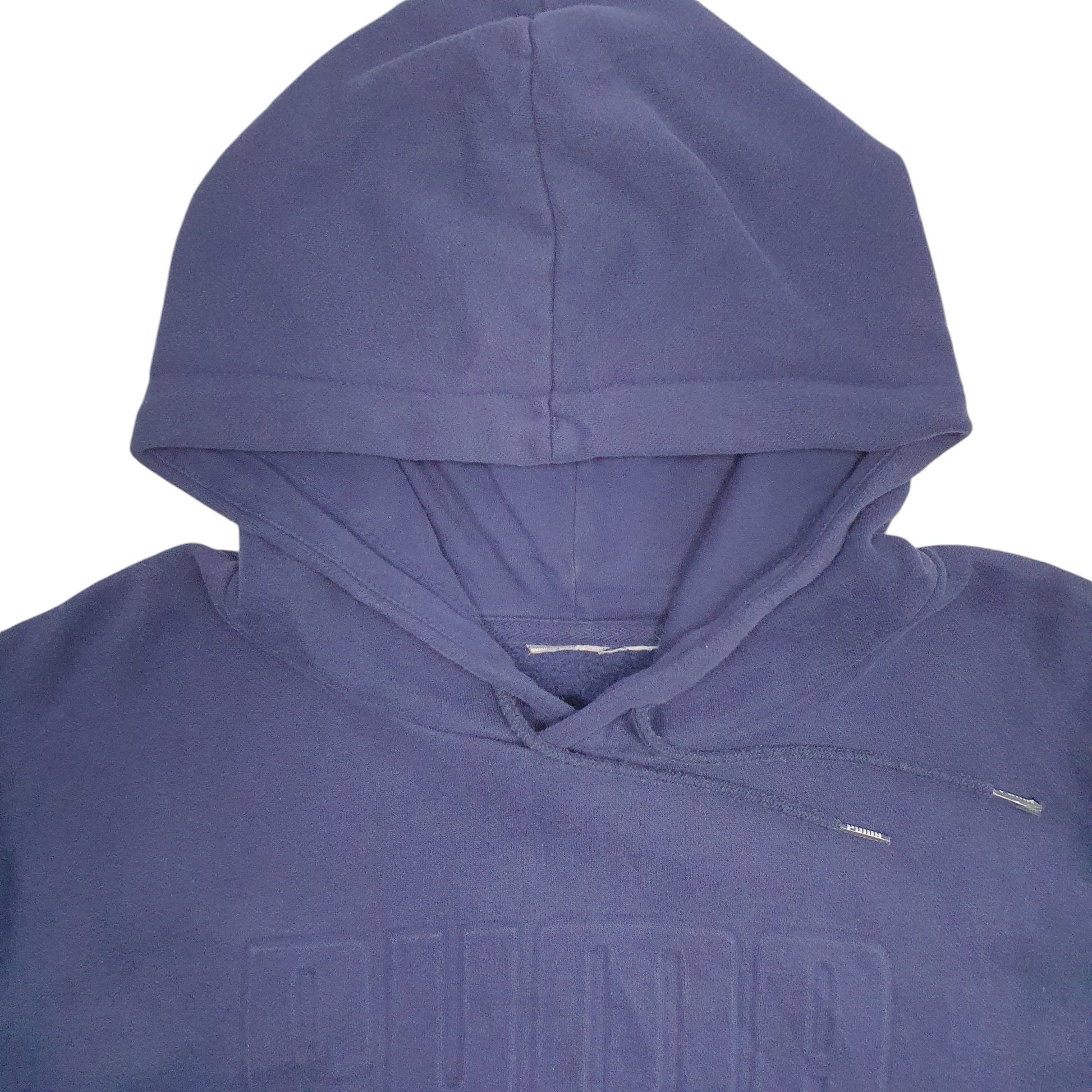 Mens Navy Puma Spellout Hoodie Jumper