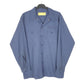 Mens Navy Unbranded Perm Press Workshirt Workwear Long Sleeve Shirt