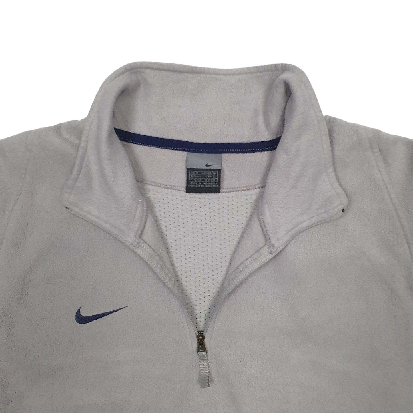 Mens Grey Nike Vintage 2000's Quarter Zip Jumper