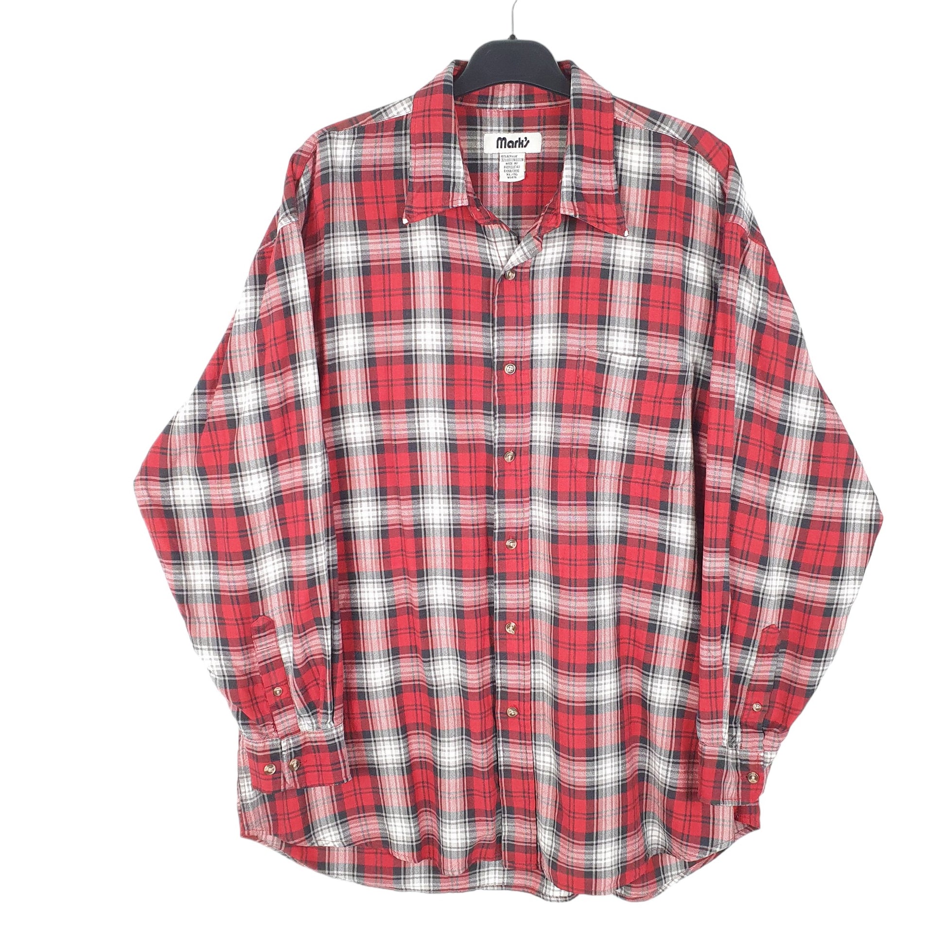 Mens Red Mark's  Long Sleeve Shirt