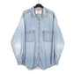 Mens Blue Levis Denim Jeans Vintage Overshirt Shacket Long Sleeve Shirt