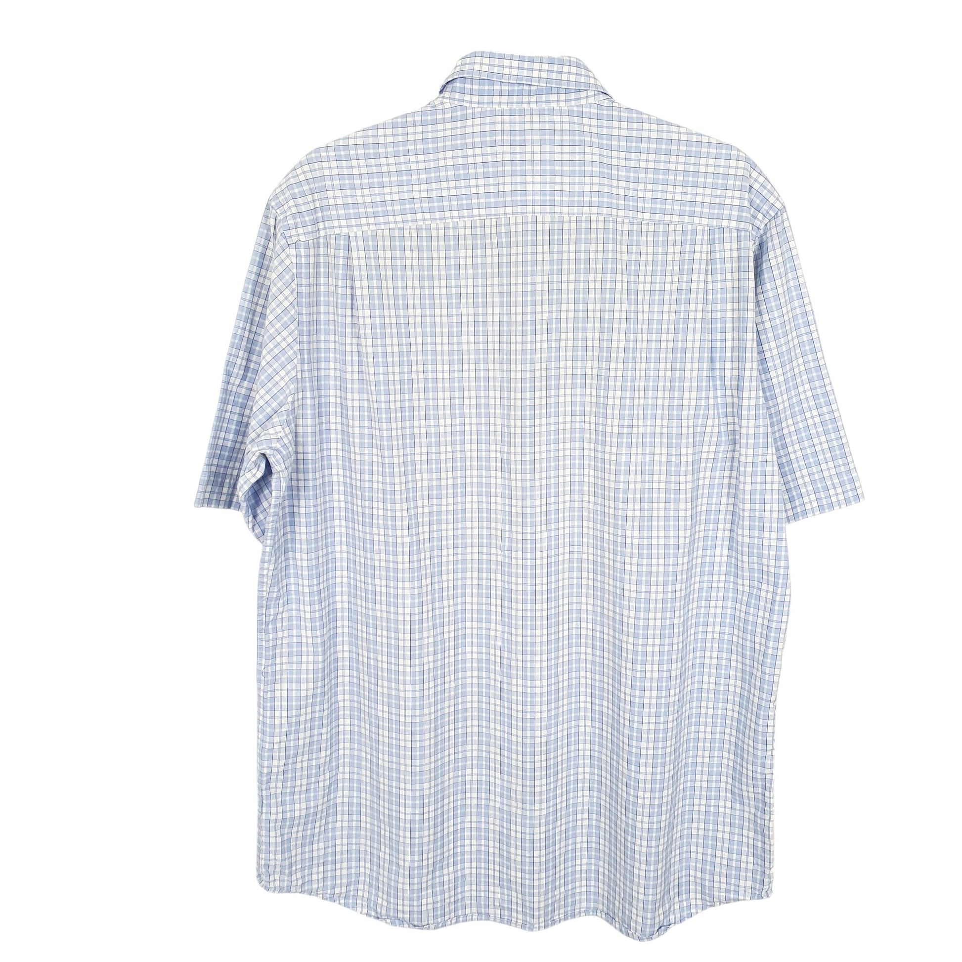 Mens Blue U.S. Polo Assn. 2 Ply Yarns Short Sleeve Shirt