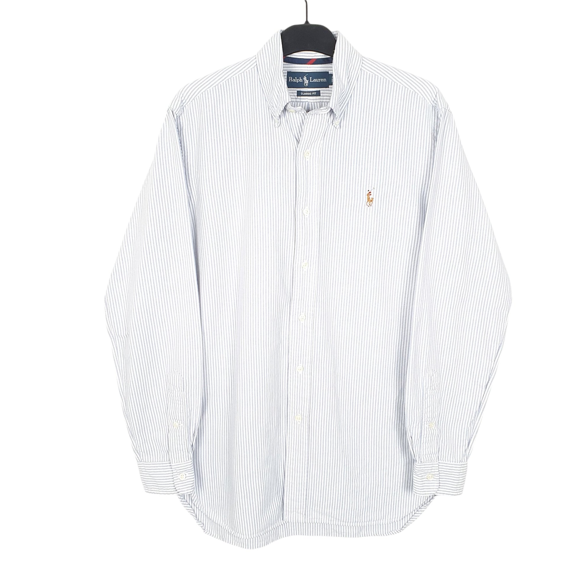 Mens White Ralph Lauren Oxford Long Sleeve Shirt