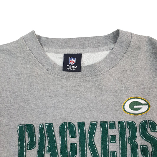 Mens Grey NFL Green Bay Packers Football Crewneck Jumper