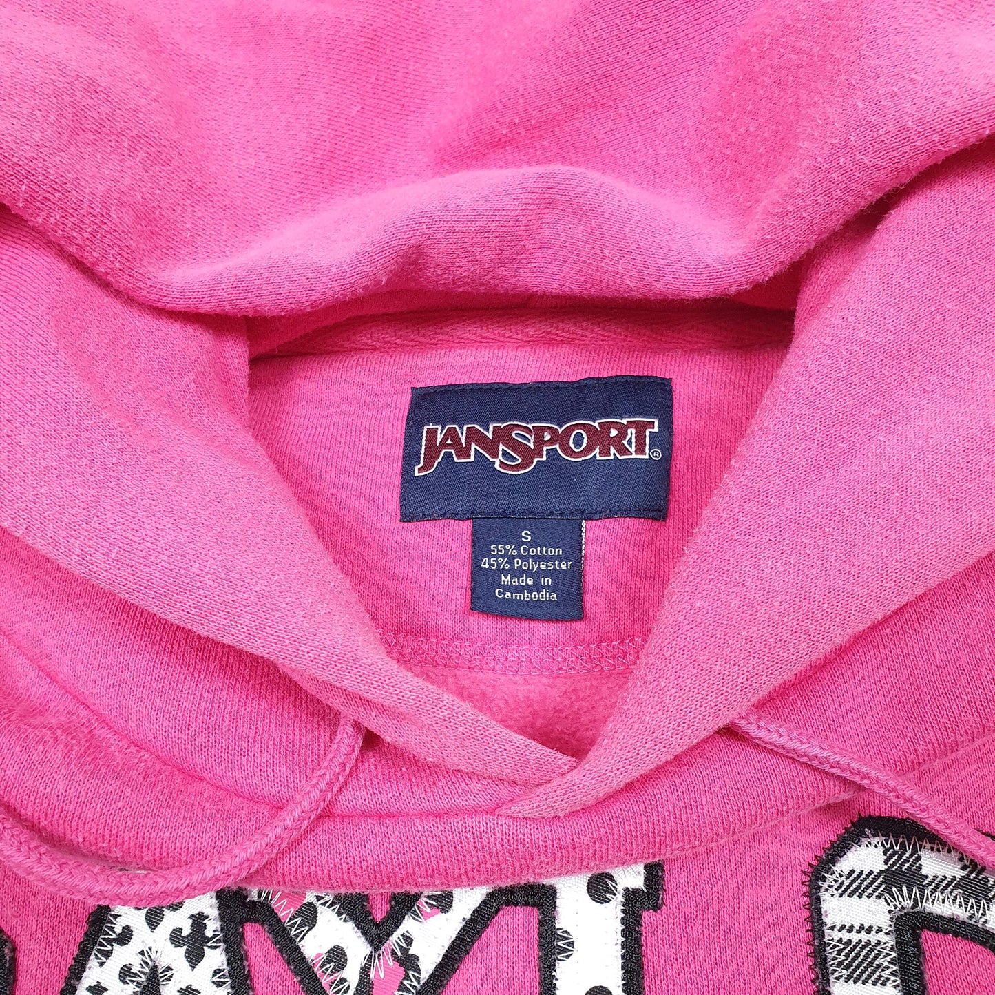 Womens Pink Jansport Baylor College Frat USA Hoodie Jumper