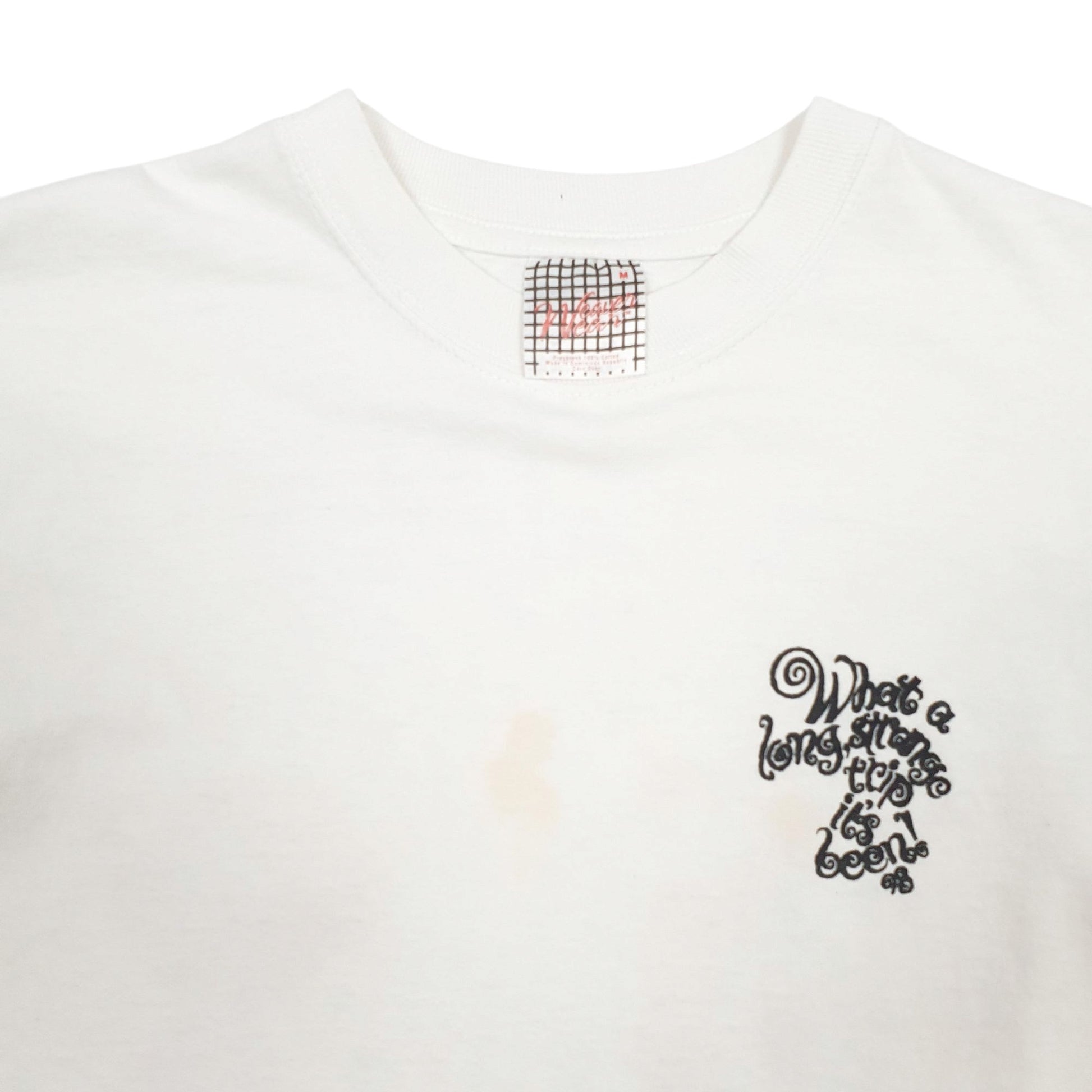 Mens White Unbranded Single Stitch Vintage 90s Short Sleeve T Shirt