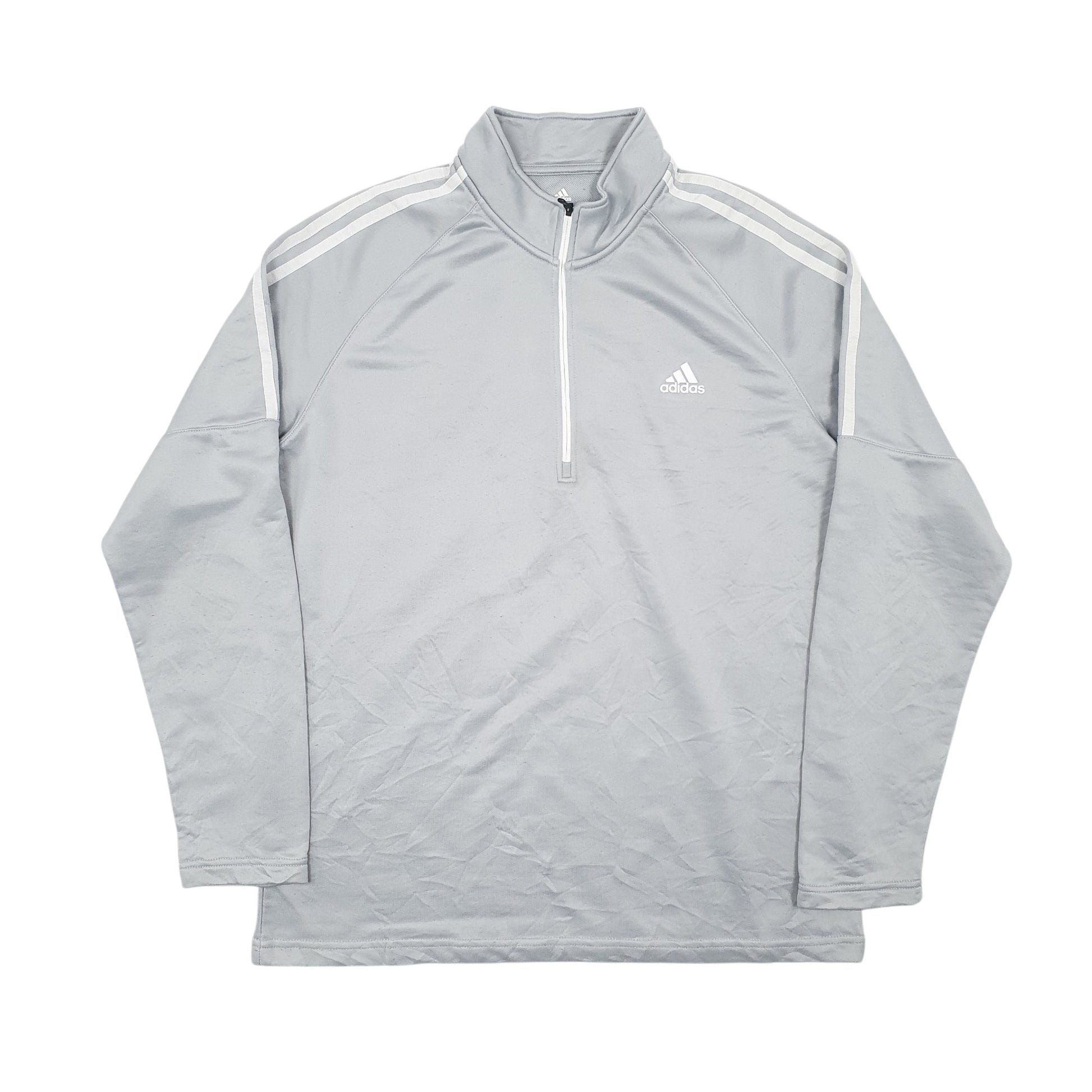 Mens Grey Adidas Golf Quarter Zip Jumper
