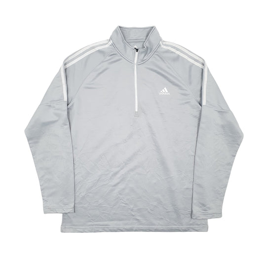 Mens Grey Adidas Golf Quarter Zip Jumper