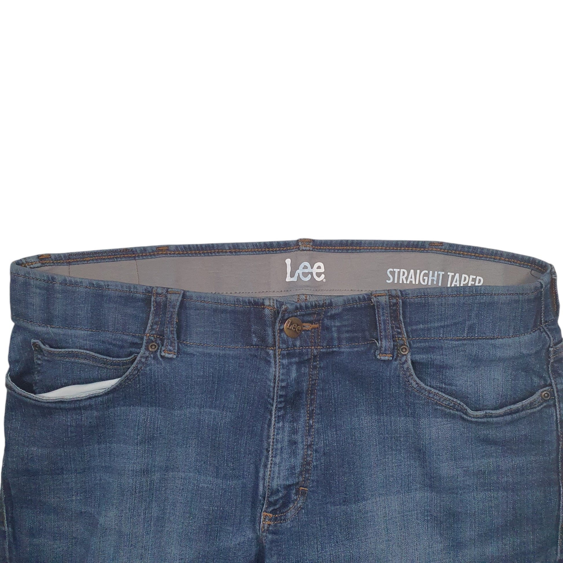Mens Blue Lee Stretch Fit Straight JeansW40 L28