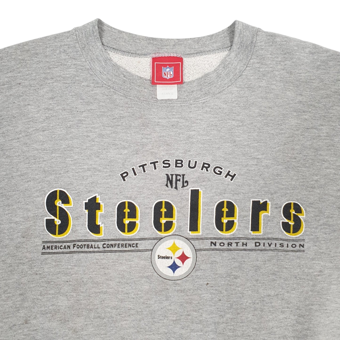 Mens Grey NFL Puttsburgh Steelers Crewneck Jumper