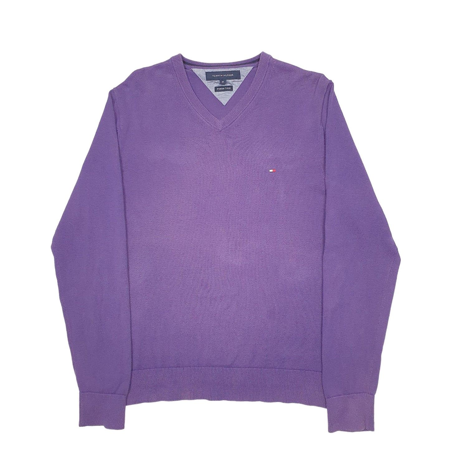 Mens Purple Tommy Hilfiger Knit Crewneck Jumper