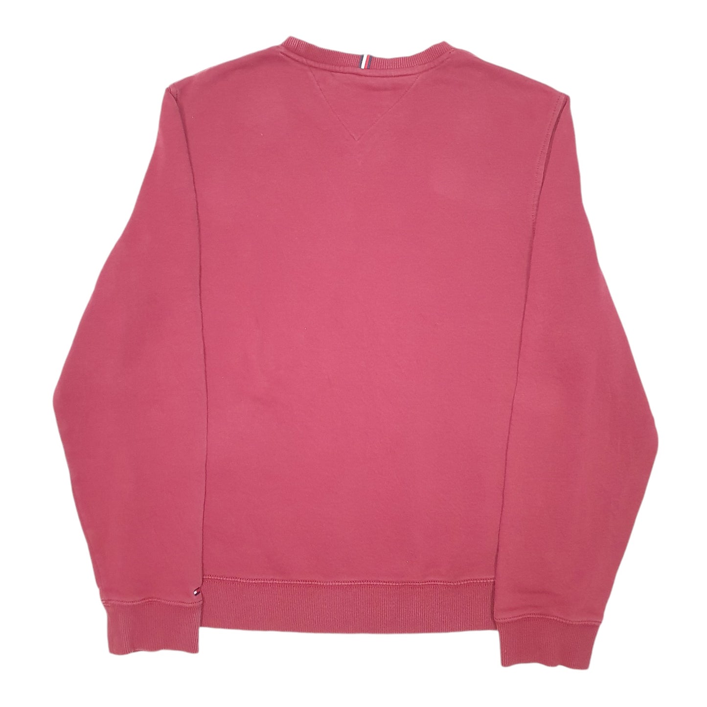 Mens Burgundy Tommy Hilfiger Spellout Crewneck Jumper