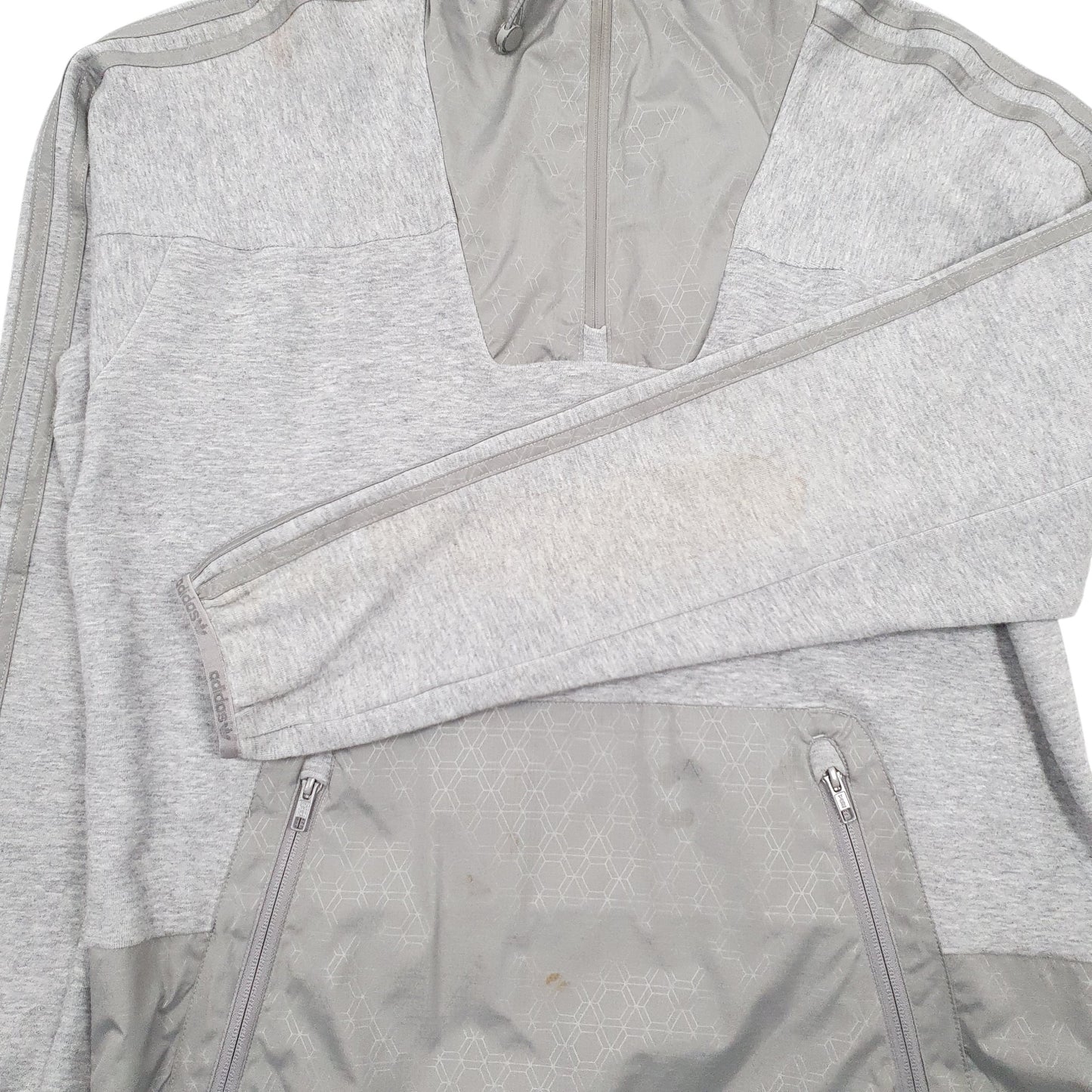 Mens Grey Adidas  Hoodie Coat