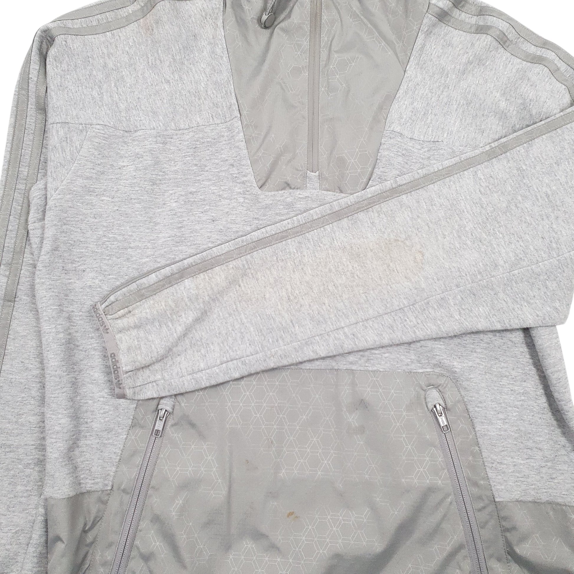 Mens Grey Adidas  Hoodie Coat