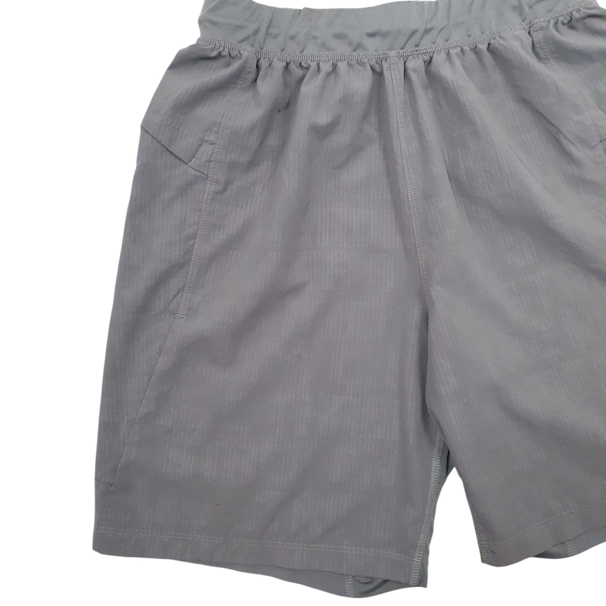 Mens Grey Adidas Stretch Active Wear Sport Shorts