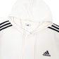 Mens White Adidas  Hoodie Jumper