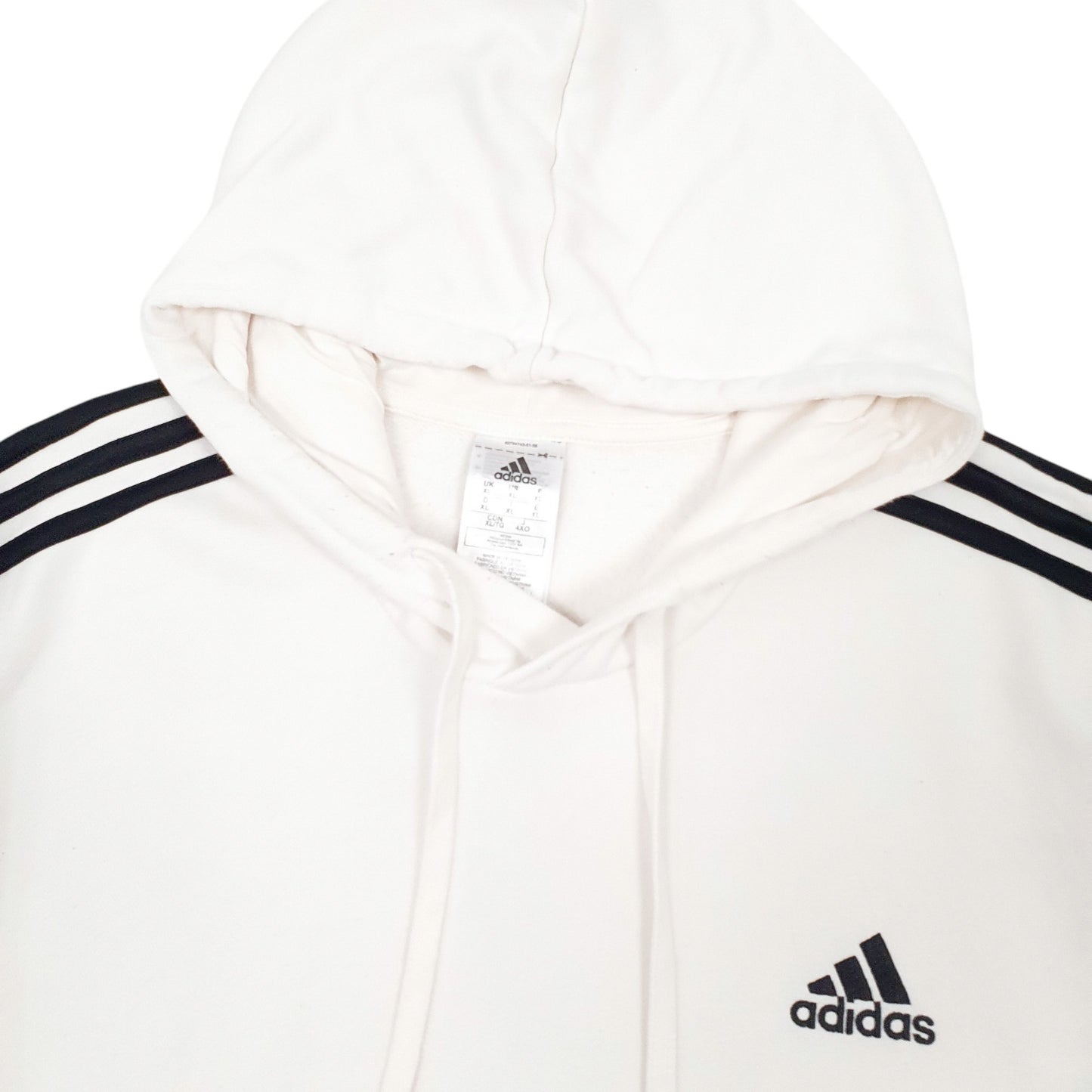 Mens White Adidas  Hoodie Jumper