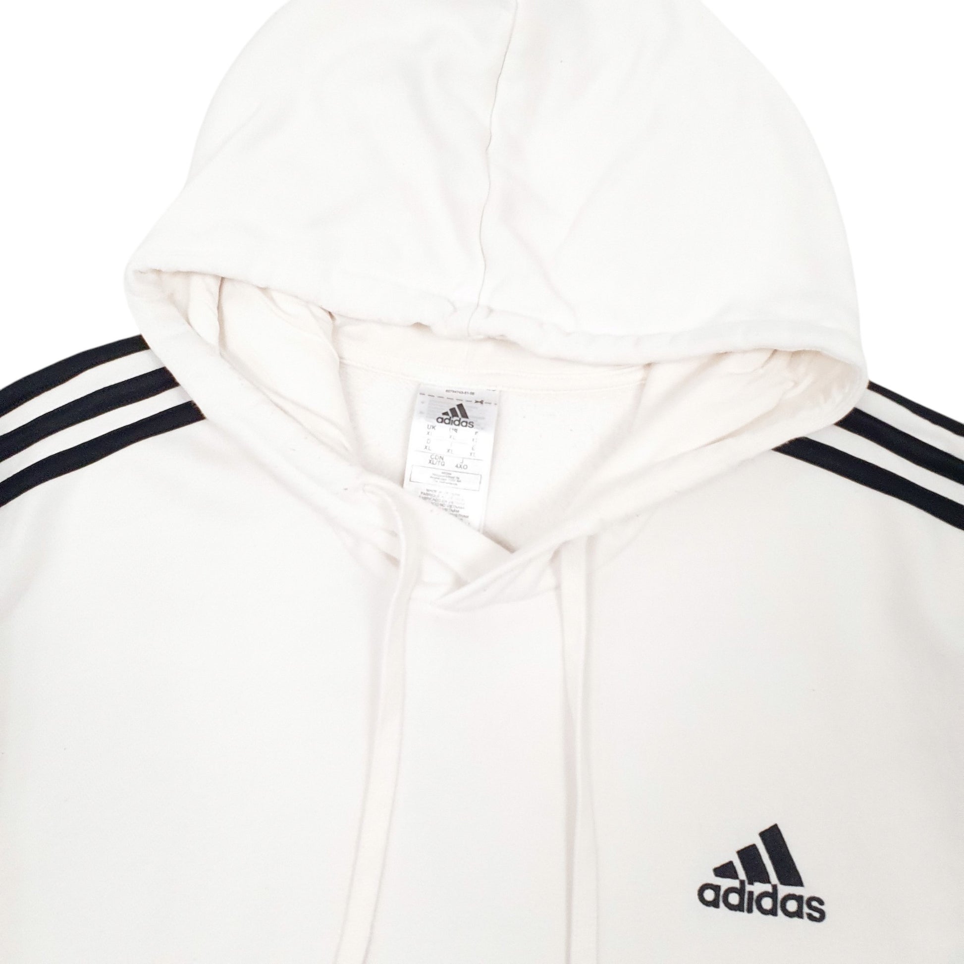 Mens White Adidas  Hoodie Jumper