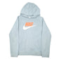 Womens Blue Nike Swoosh Hoodie Jumper
