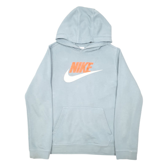 Womens Blue Nike Swoosh Hoodie Jumper