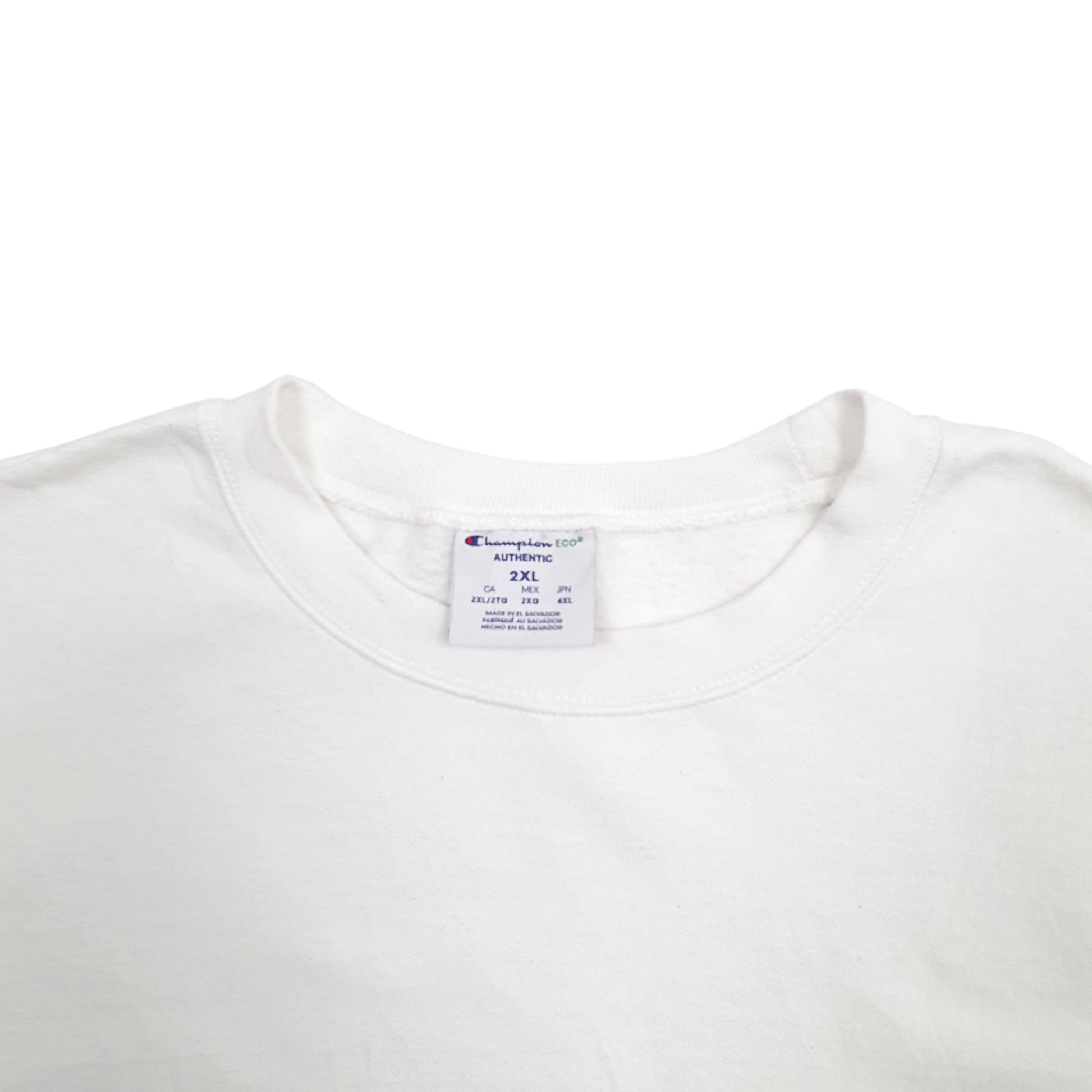 Mens White Champion  Crewneck Jumper