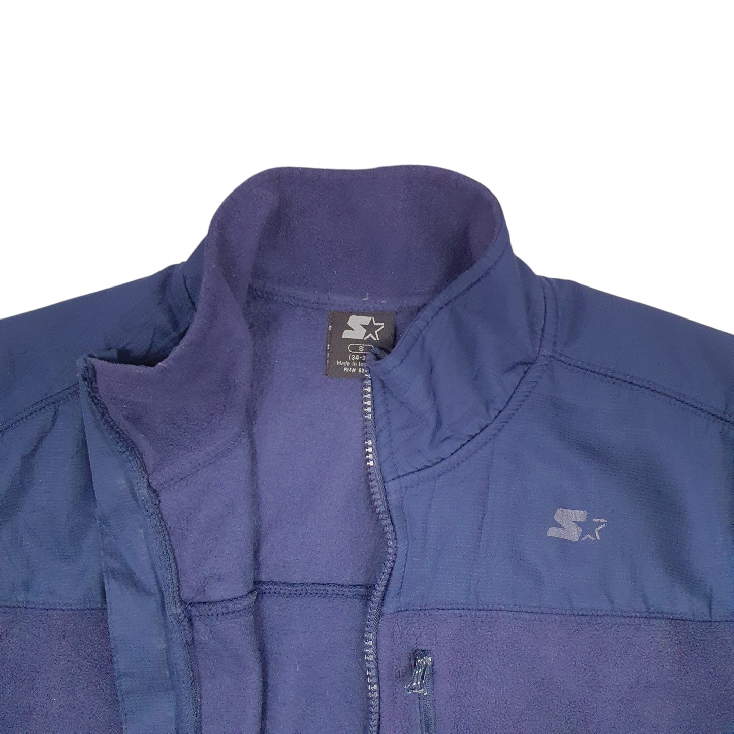 Mens Navy Starter  Full Zip Jumper