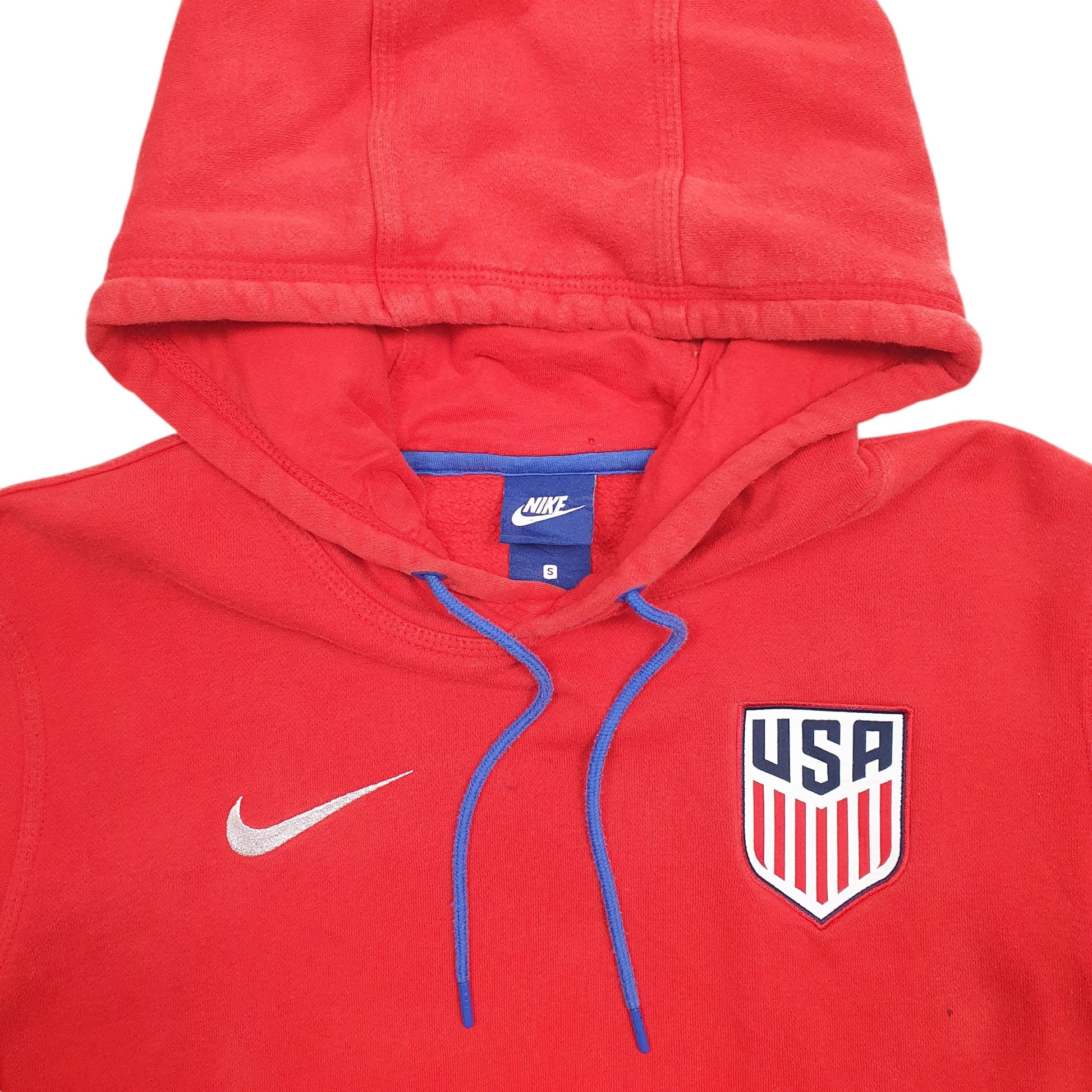 Mens Red Nike USA Hoodie Jumper