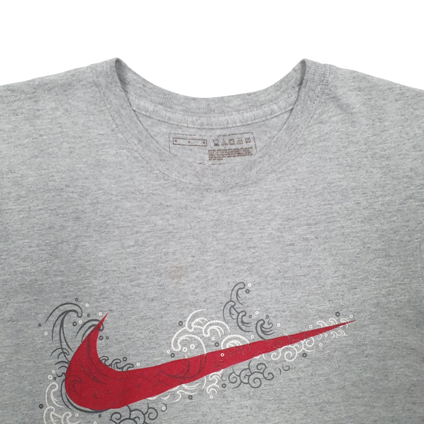 Womens Grey Nike Swoosh Short Sleeve T Shirt