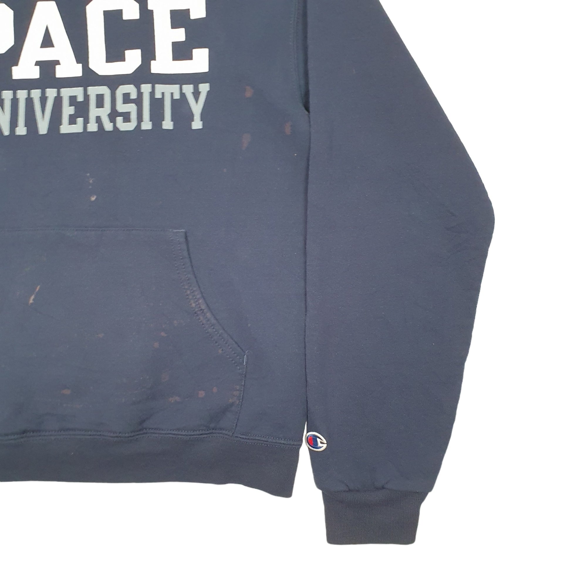 Womens Navy Champion USA College Hoodie Jumper