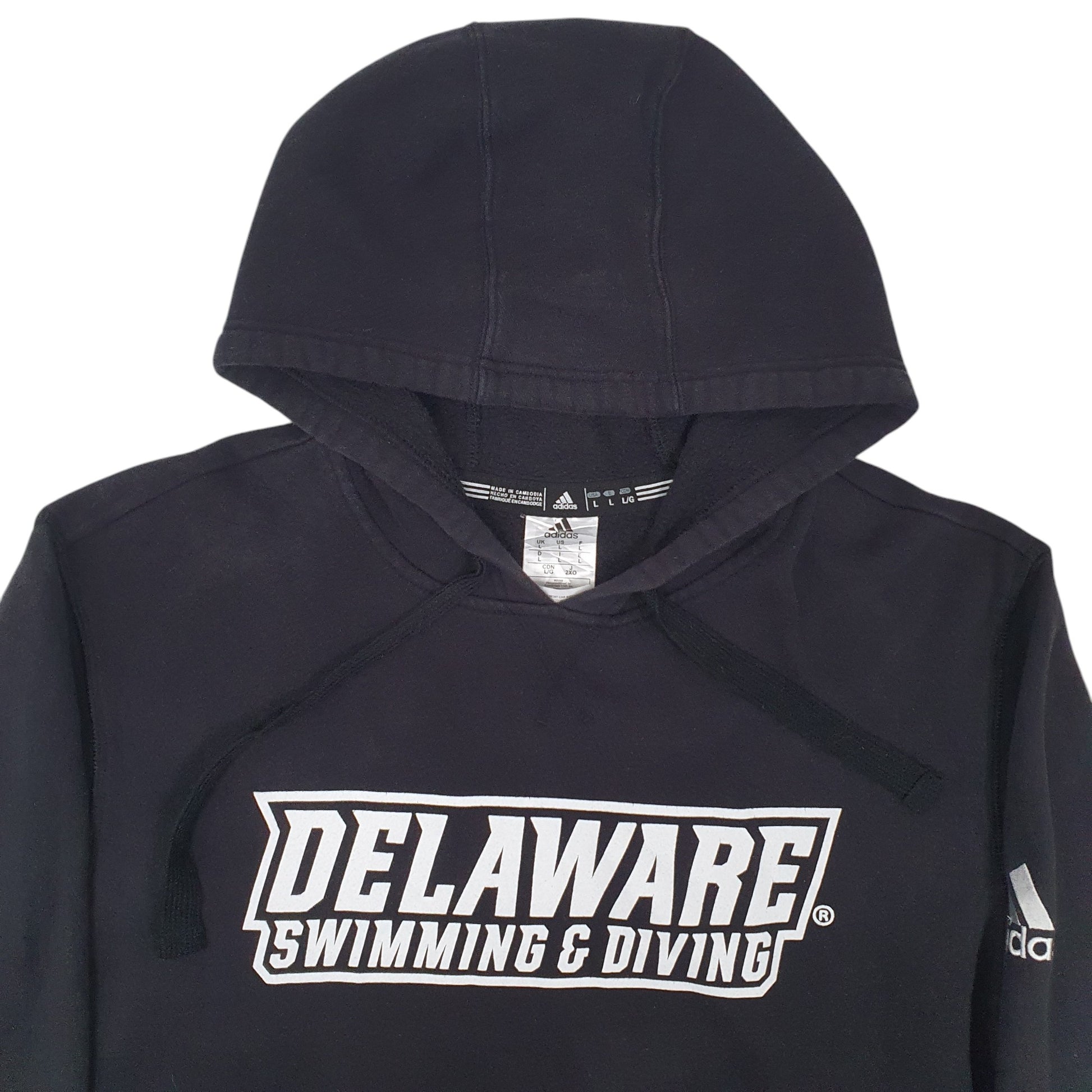 Mens Black Adidas Delaware Hoodie Jumper