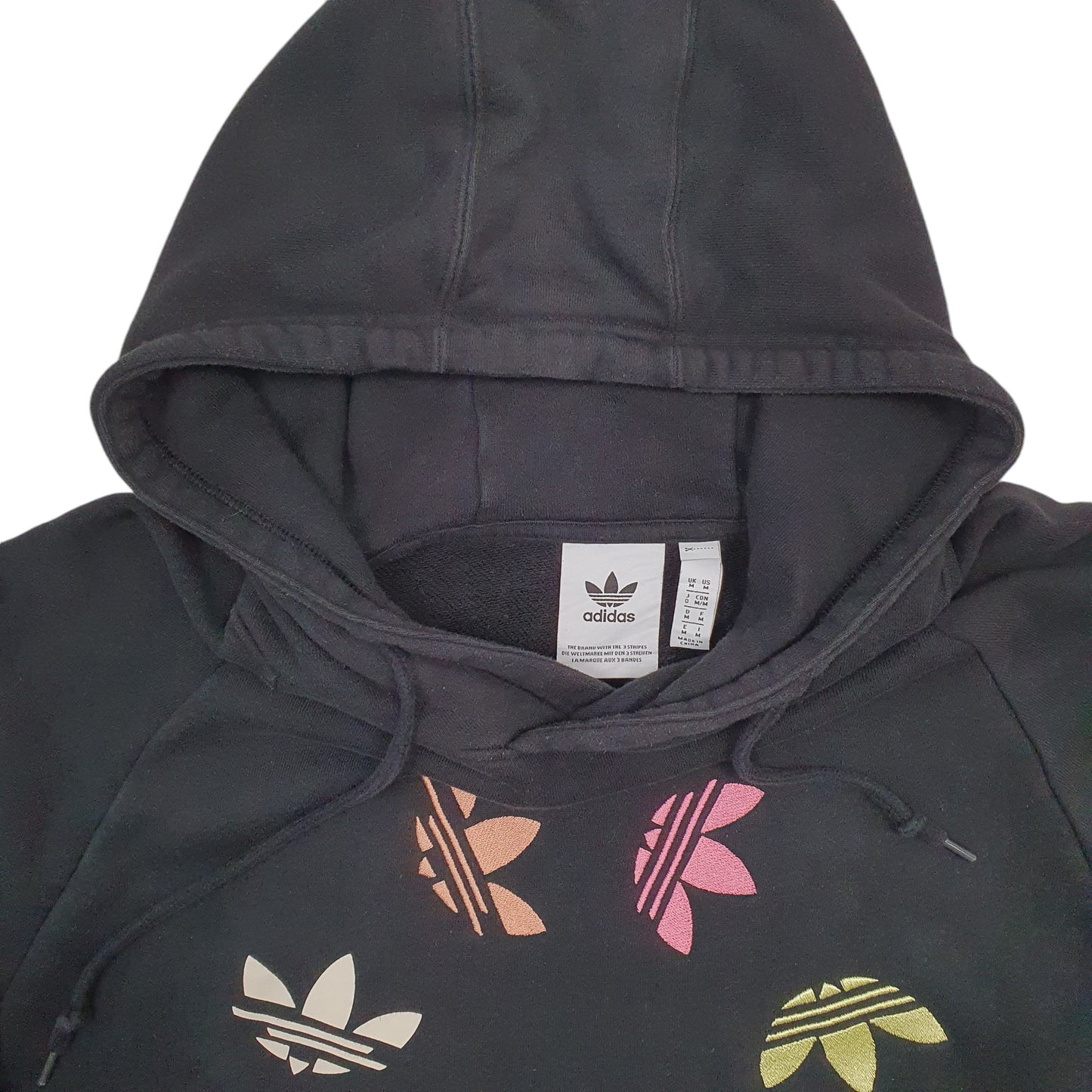 Mens Black Adidas Spellout Hoodie Jumper