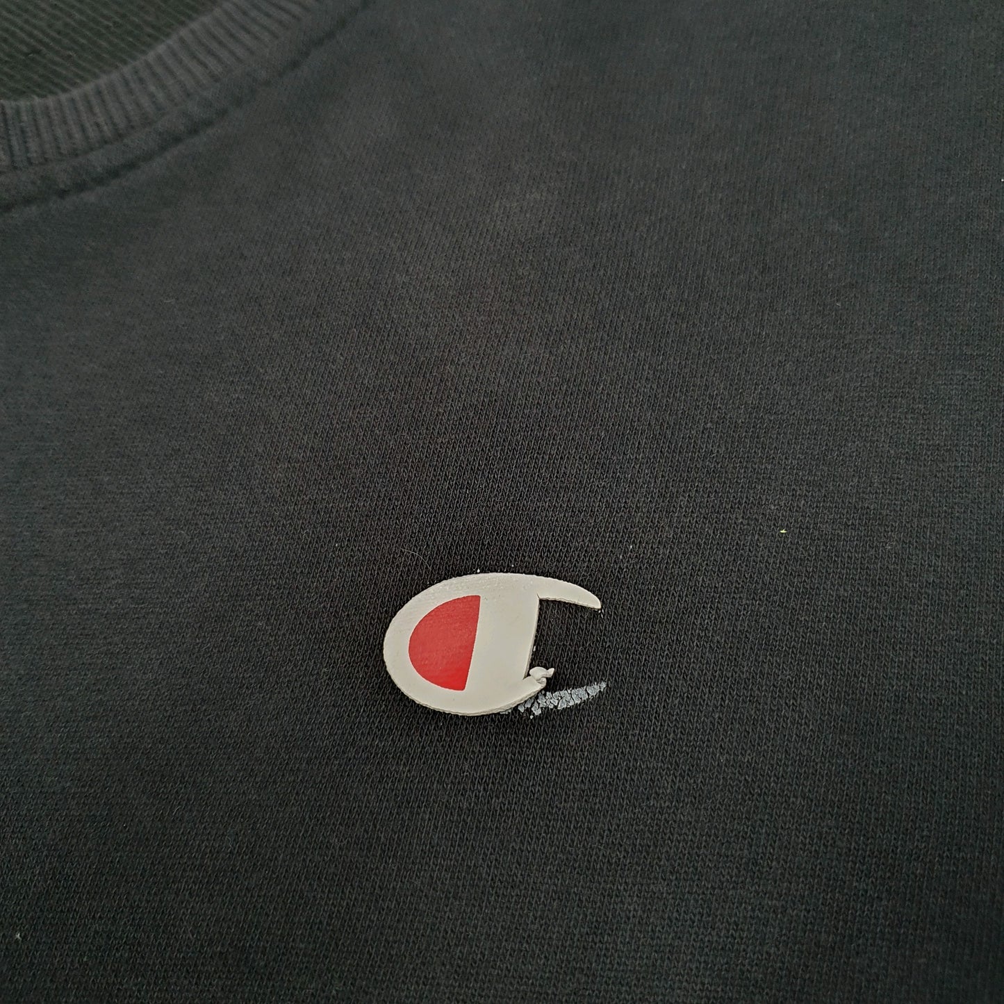 Mens Black Champion  Crewneck Jumper