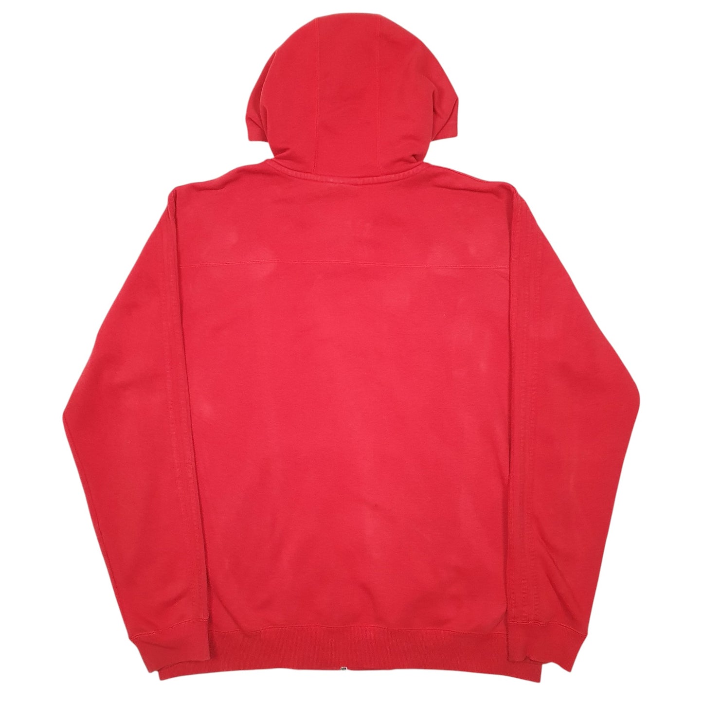 Mens Red Adidas Hoodie Full Zip Jumper