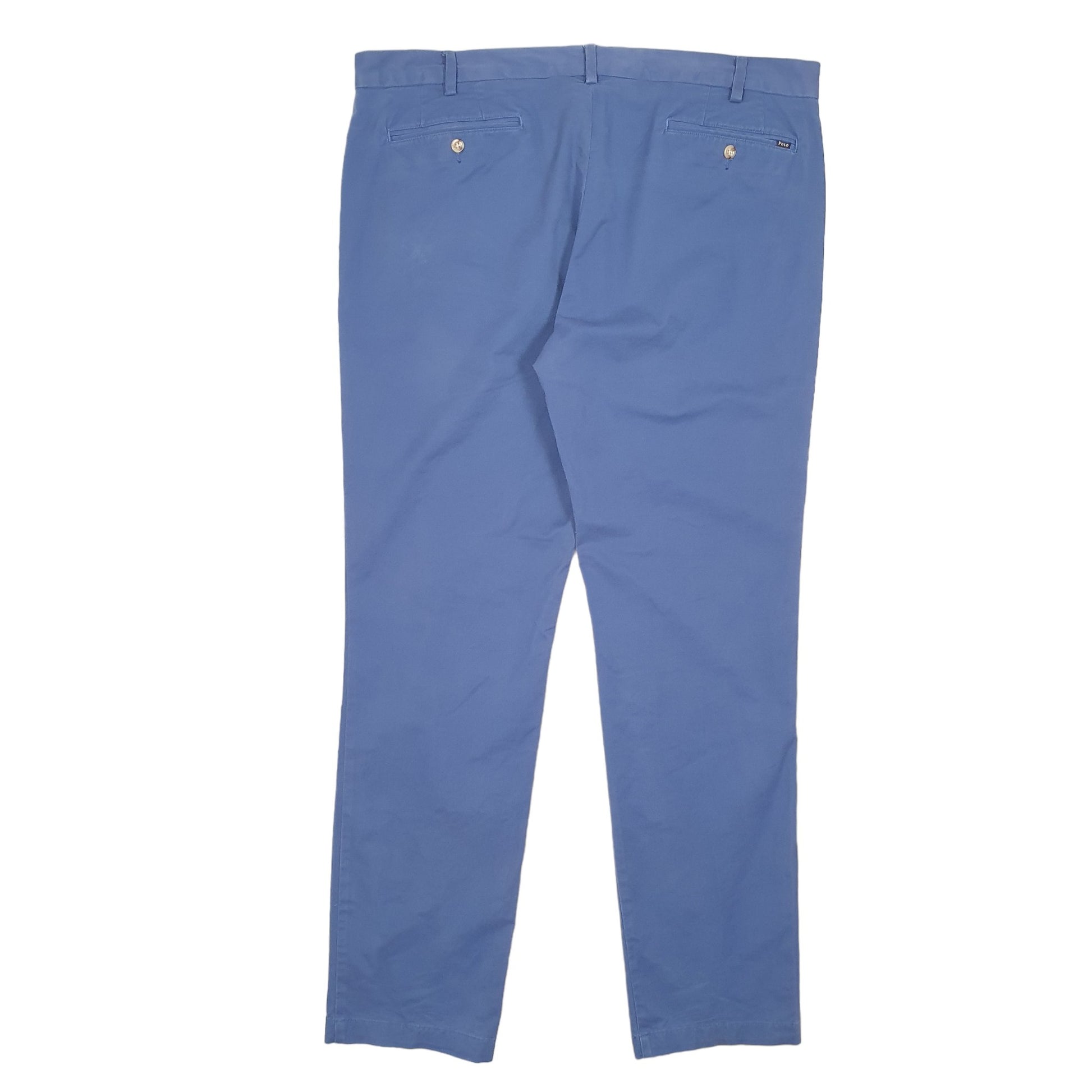 Mens Blue Polo Ralph Lauren Stretch Custom Chino Trousers