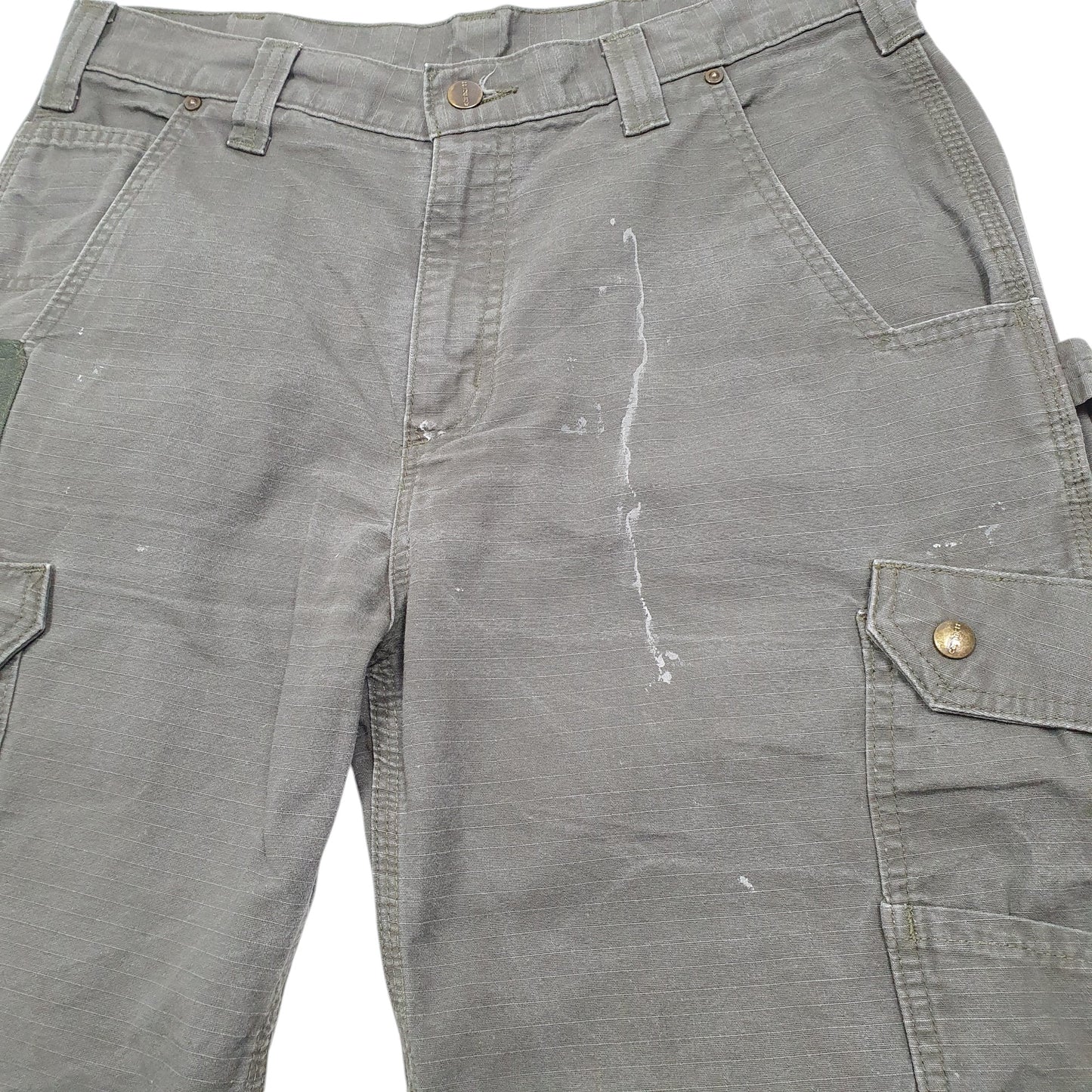 Mens Khaki Carhartt Workwear B357 Ripstop Cargo Shorts