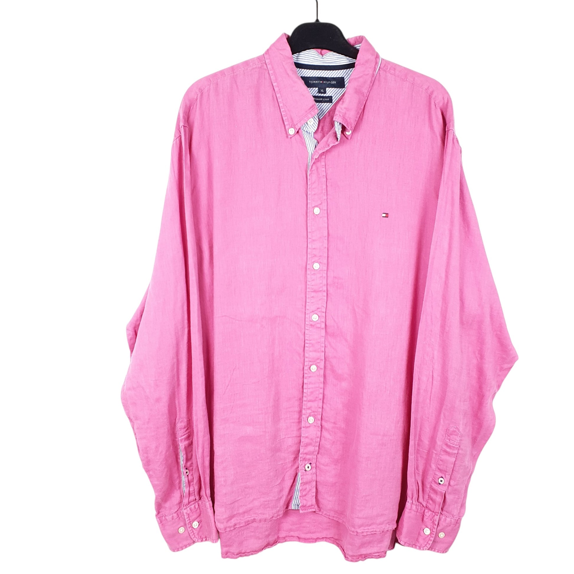 Mens Pink Tommy Hilfiger  Long Sleeve Shirt