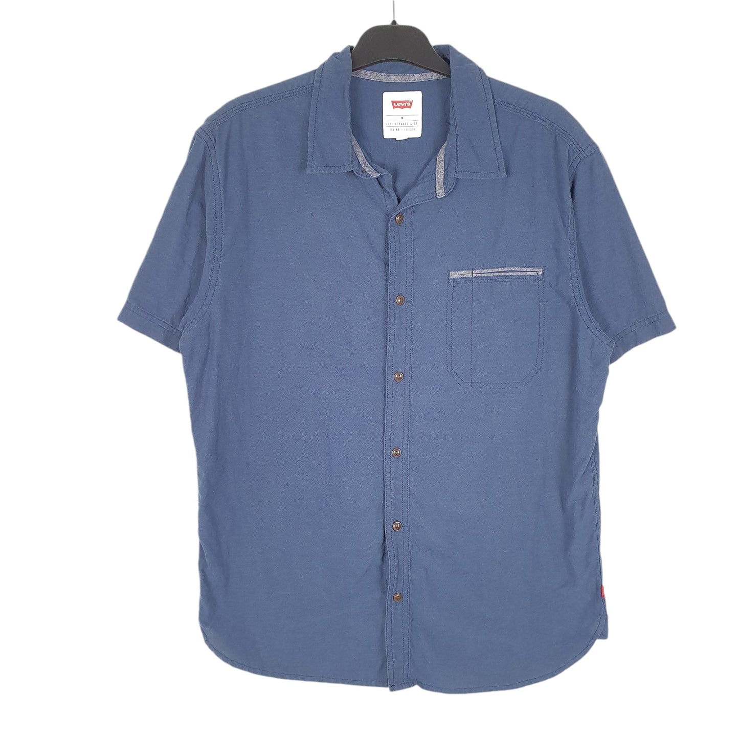 Mens Navy Levis Casual Short Sleeve Shirt