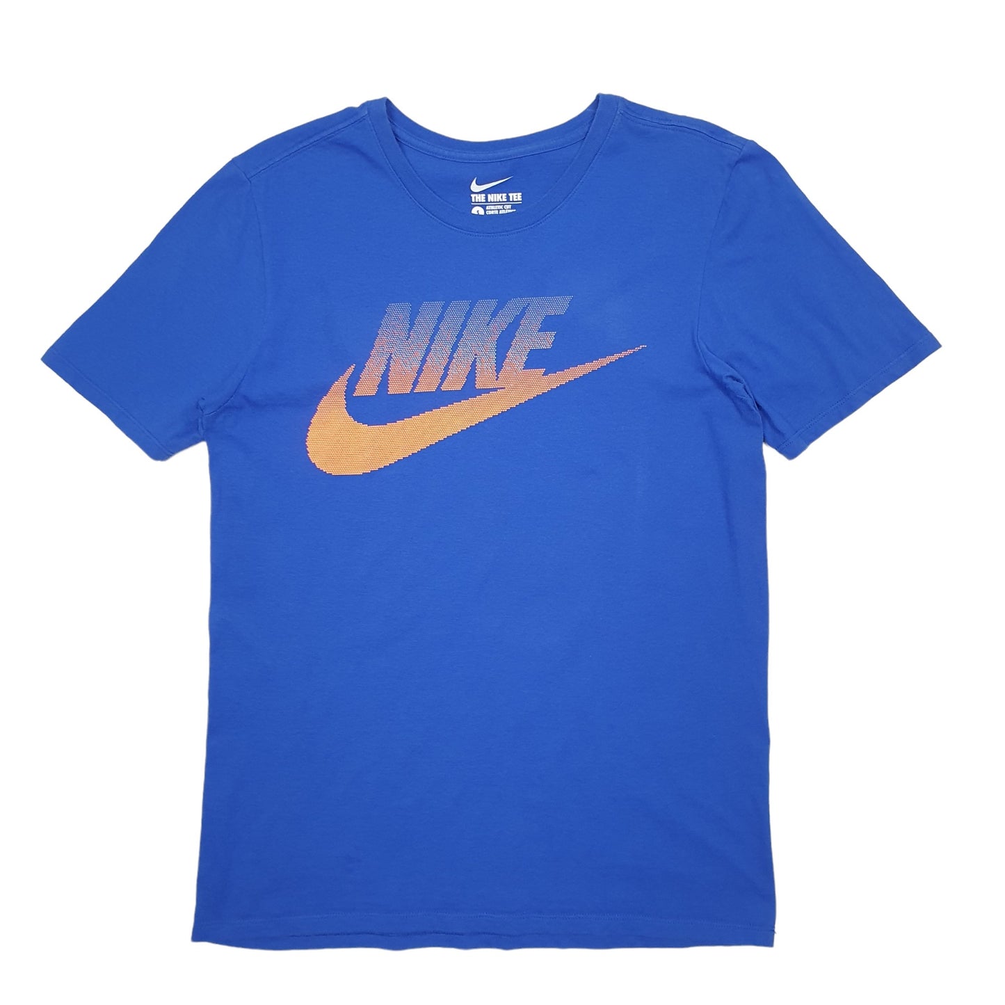 Mens Blue Nike Spellout Short Sleeve T Shirt