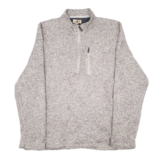 Mens Grey Woolrich  Quarter Zip Jumper