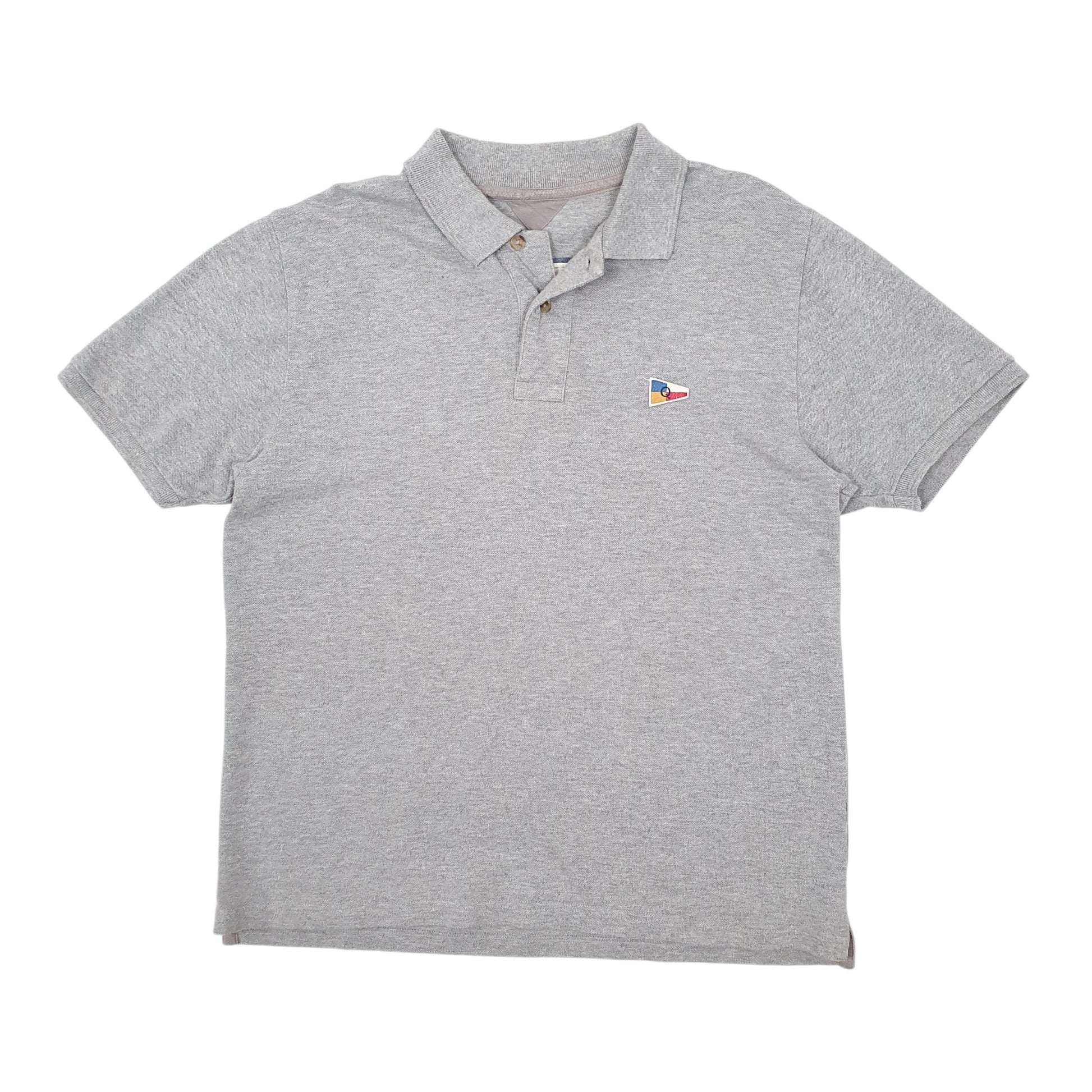 Mens Grey Quba & Co  Short Sleeve Polo Shirt