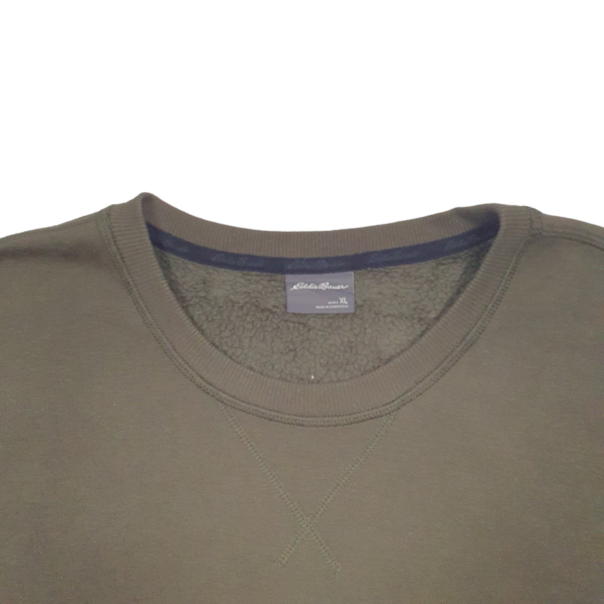 Mens Khaki Eddie Bauer  Crewneck Jumper