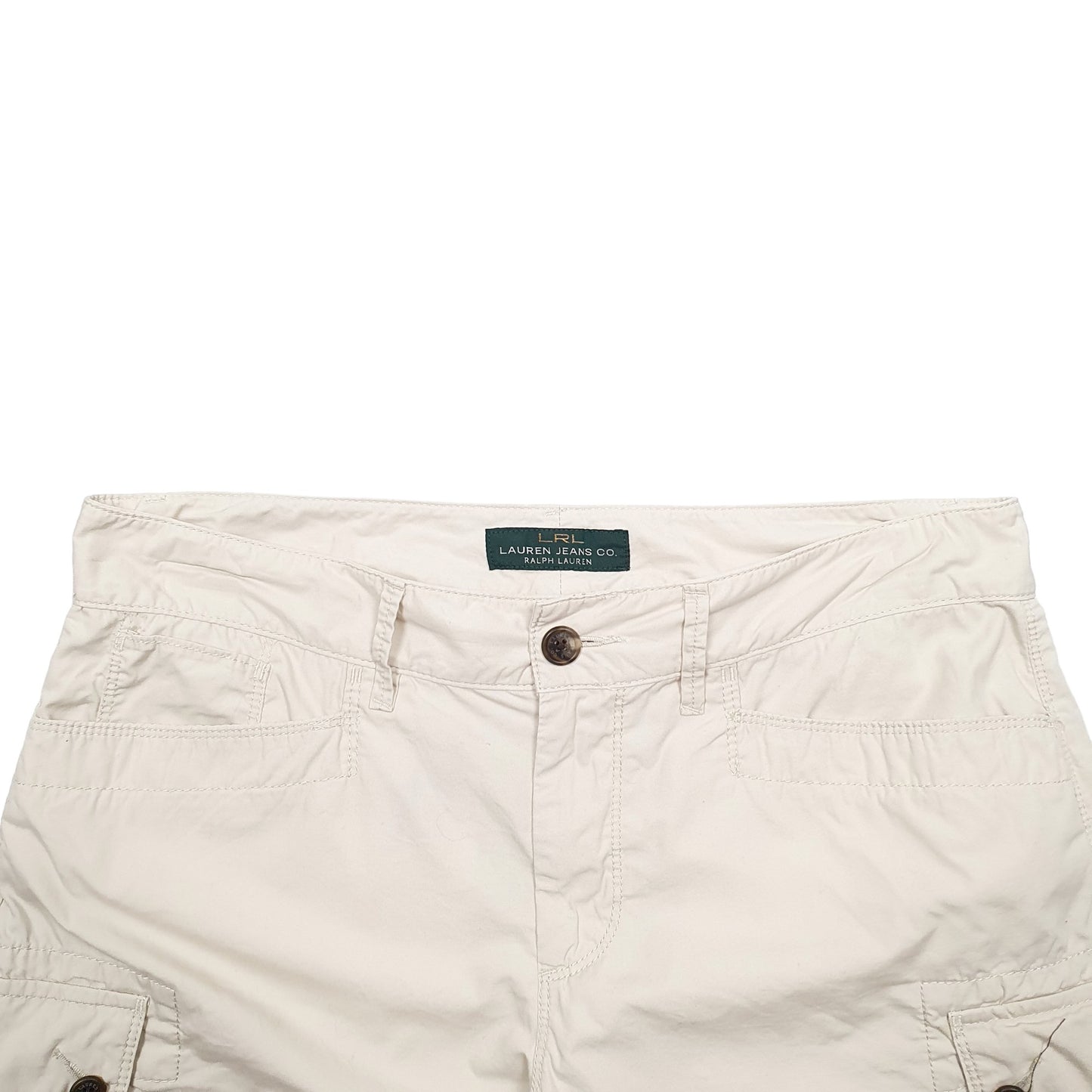 Womens Cream Ralph Lauren  Cargo Shorts