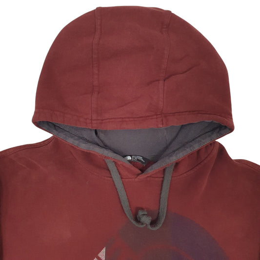 Mens Burgundy The North Face Spellout Hoodie Jumper