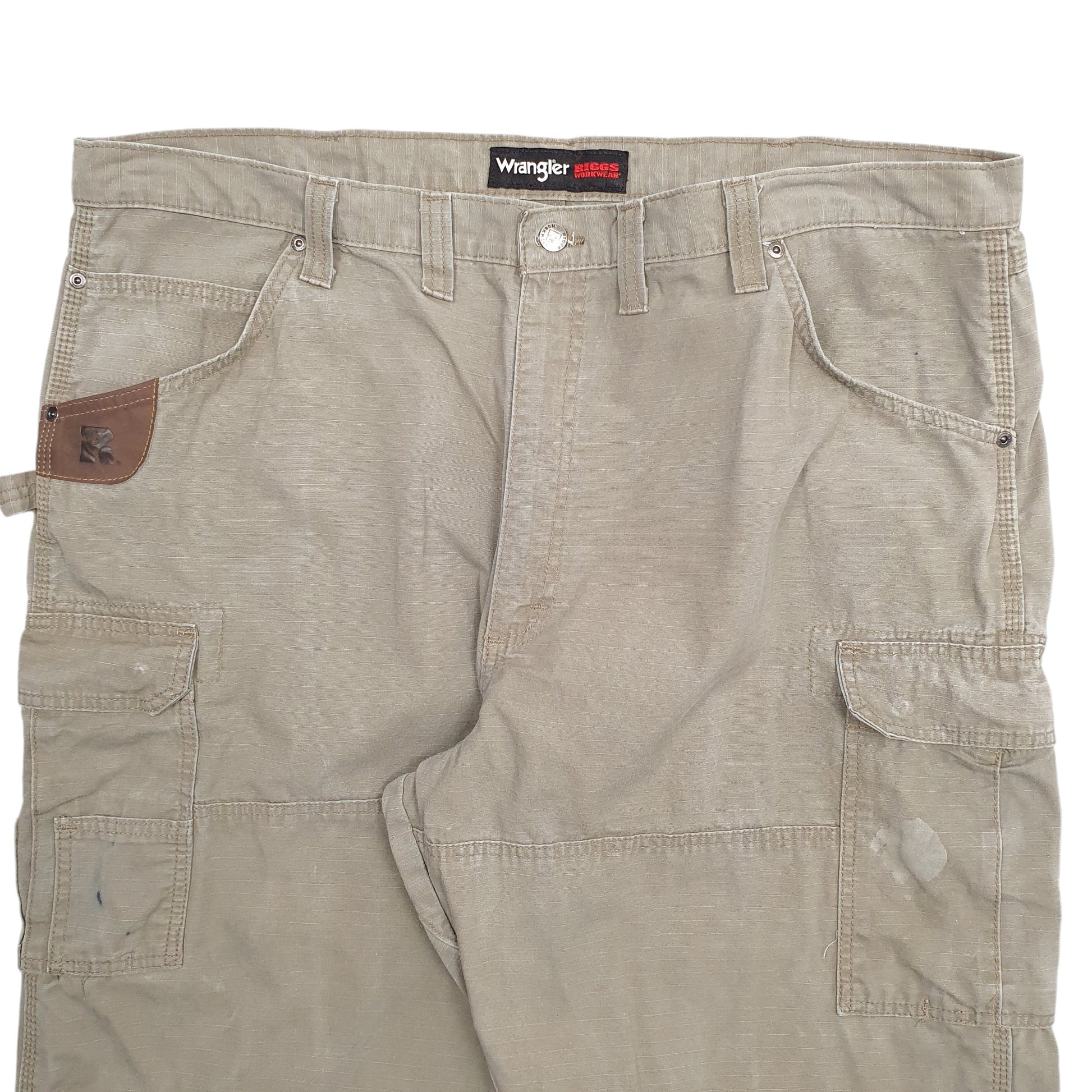 Mens Green Wrangler Riggs Workwear Cargo Trousers