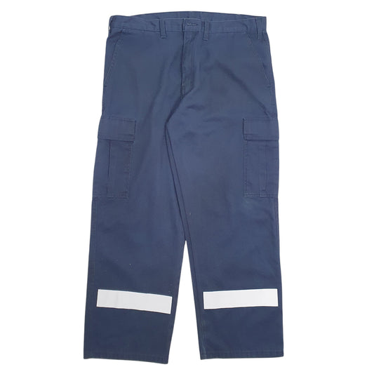 Mens Blue Big Bill Work Wear Cargo Trousers