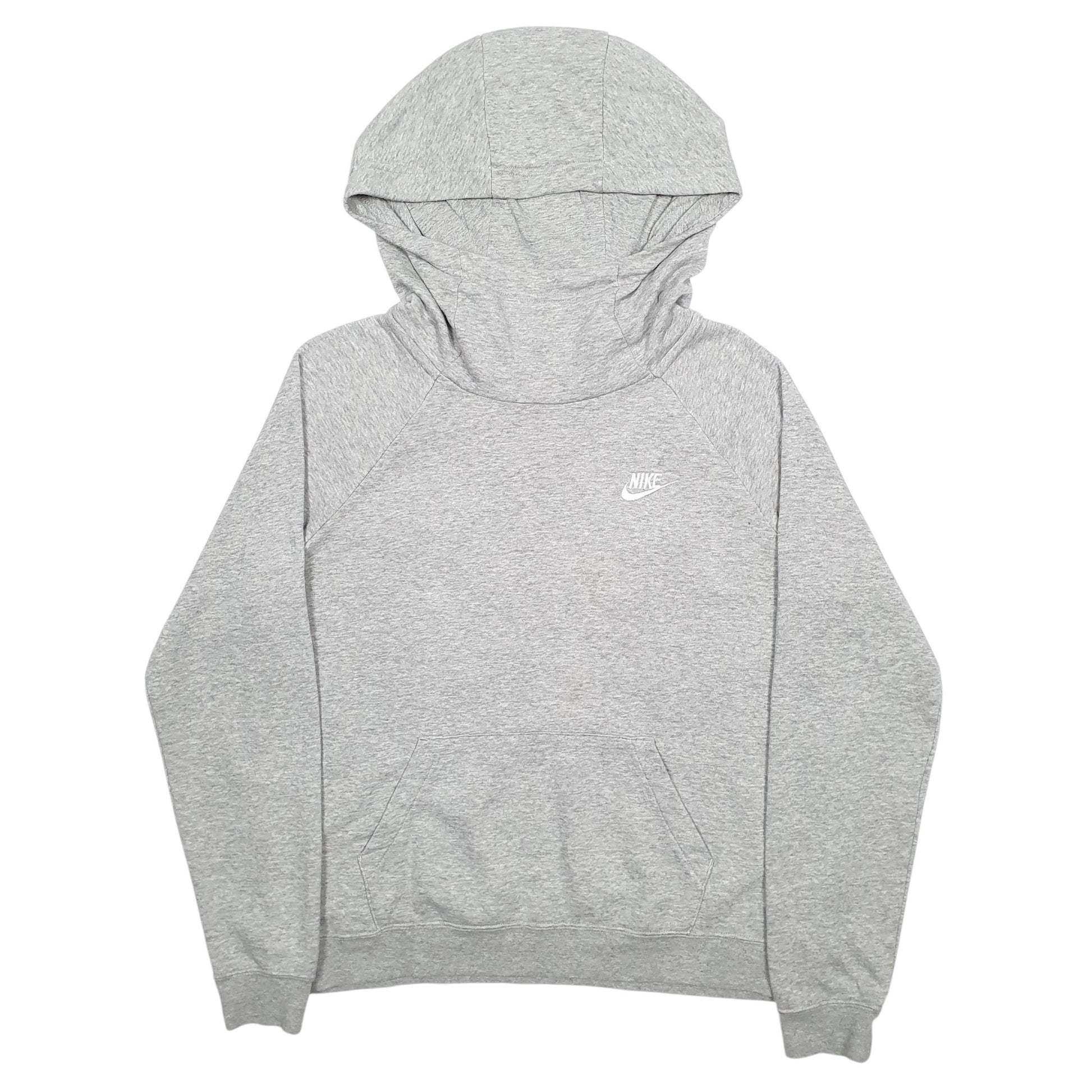 Womens Grey Nike Turtleneck Hoodie Jumper