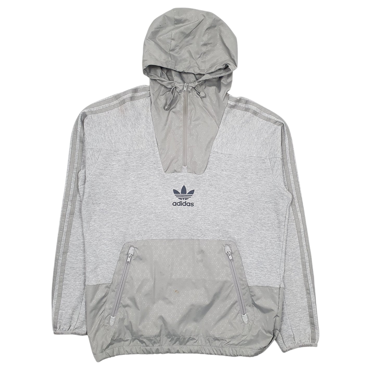 Mens Grey Adidas  Hoodie Coat