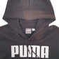 Mens Black Puma Spellout Hoodie Jumper
